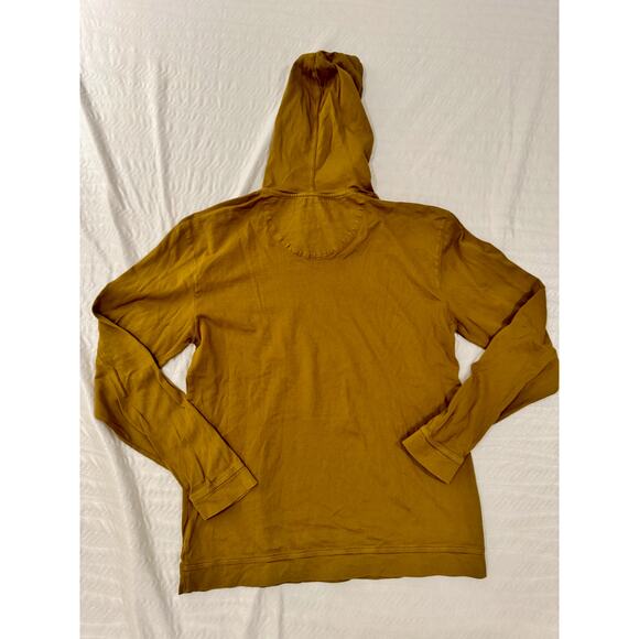 Lacoste Mustard Yellow Hoodie Men's 4 100% Cotton Devanlay Quiet Luxury - Picture 9 of 13